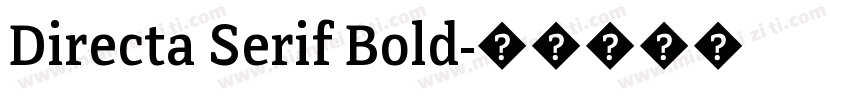 Directa Serif Bold字体转换